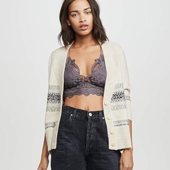 NWT Free People Women's Adella Bralette, gray - Picture 5 of 8